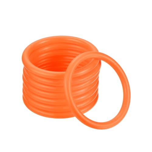 M METERXITY Carnival Toss Rings - Plastic Round Throw Hoops Apply to Parties/Interactive Games - color: Orange, size: 2.36"