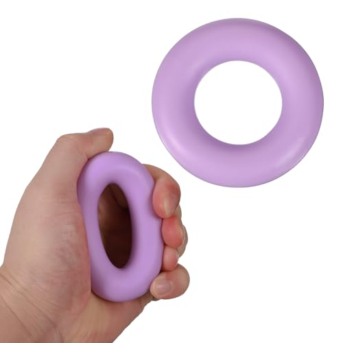 Grip Strength Trainer Rings, Portable Hand Grip Strengthener Finger Forearm Strengthener - Fitting for (Athletes/Rock Climbing/Workout/Fitness) - color: Purple, size: 2.8"