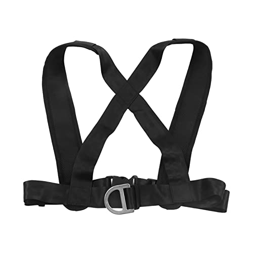 Sled Harness Resistance Strap, Black Nylon Tire Pulling Fitness Equipment, Strength Training - Padded Shoulder Straps, Durable Design, Ideal for Speed Agility and Endurance