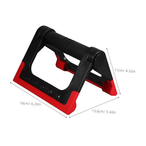 CHILDWEET Push-up Rack and Bars Set, Red Metal Push-up Stands for Home Fitness Equipment, Rotating Push-up Handles for Men and Women Strength Training