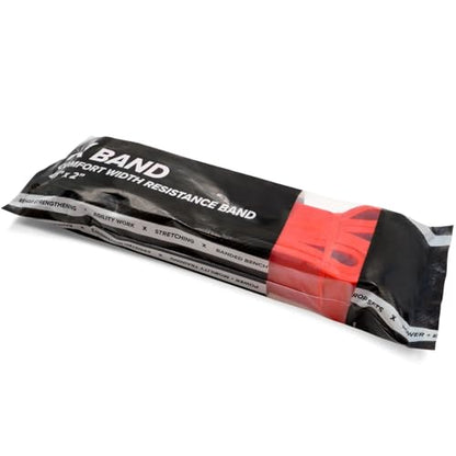 Meister X Band Comfort-Width 41" x 2" Resistance Bands - X-Wide Premium Loop Bands - style: X-Heavy / Red