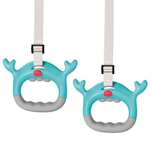 Gymnastics Rings, Professional Children Trapeze Bar Pull Up Rings, Playground and Home Exercise Gym Equipment, Children's Adjustable Strap Strength Training Rings
