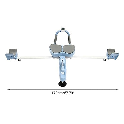 Leg Stretcher, 265LBS Leg Stretch Machine, Adjustable 3 Bar Leg Split Extension Machine with Forward Reverse Magnetic Timer PU Cushion Flexibility Stretching Equipment to Stretch - color: Blue