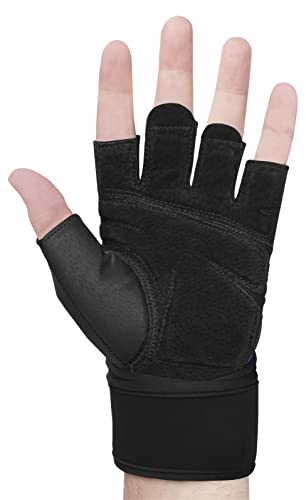 Harbinger Training Grip Wristwrap Weight Lifting Gloves, Unisex - size: Medium
