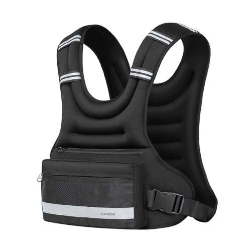 Weighted Vest Woman & Men,10lb Plus Size Weighted Vest With Phone Pockets & Reflective Strips for Walking, Running, Hiking,Rucking, Workout, Strength Training