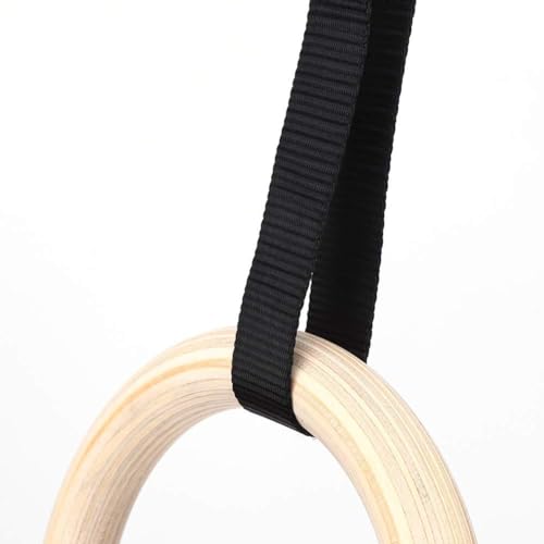 Adjustable Birch Gym Rings Set, Strength Training Equipment, for Children, Indoor/Outdoor Swing