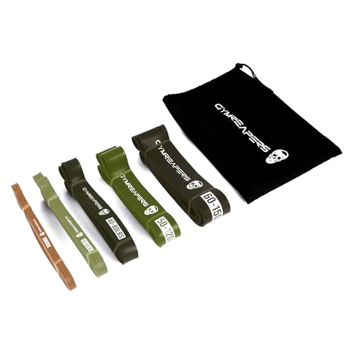 Gymreapers Resistance Bands for Working Out – Elastic Pull Up Exercise Assistance Bands Set for Powerlifting, Stretching, WOD, Strength Training – for Men & Women