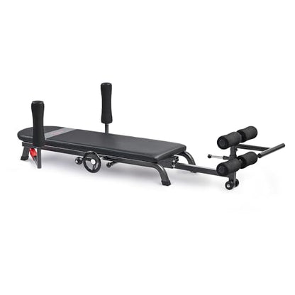 Sunny Health & Fitness No-Hang Traction & Inversion Decompression Table for Back Pain Relief, Adjustable Stretch Bench, 400 LB Capacity