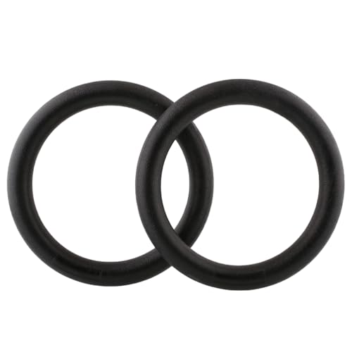 CLISPEED D Ring 2pcs Workout Ring Muscular Cross-Training Strength Bodybuilding Plastic Training Replacement Rings Gymnastic Bodyweight Black for Workouts Cross Gym Fitness