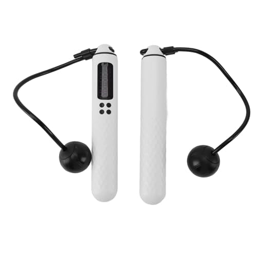 Jump Rope with Counter, Weighted Cordless Skipping Rope for Fitness, Rechargeable Ropeless Jump Rope with Digital Display for Men Women Kids Home Gym Cardio Training