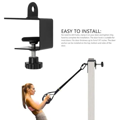 Heavy Duty Door Anchor Attachment for Resistance Bands – Stainless Steel Workout Door Mount for Body Weight Straps and Home Gym Training