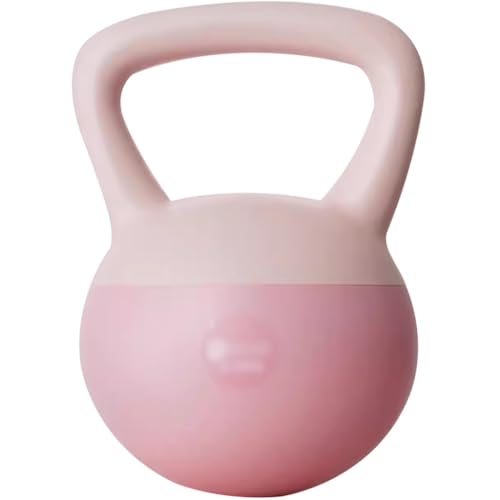 Kettlebell Home Fitness Women Soft Kettlebell Weights, New PVC Soft Rubber Kettle Ball, Does Not Damage The Floor, Practice Hip/body Shaping(Pink-2.5kg)