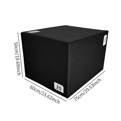 Plyometric Jump Box, Jump, 20 Inch, 24 Inch, 30 Inch, Foam, Plyo Jump Box for Workout, Fitness Training, Adults