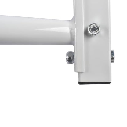 White Multi Grip Pull Up Bar Multifunctional Dip Station for Indoor Home Gym Workout Pull Up Bar 440 lbs Training Equipment Mixizap