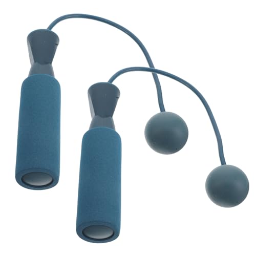 MAGICLULU Cordless Weighted Jump Rope with Dual Bearings, Ropeless Skipping Rope for Indoor Fitness Exercise, Blue Ball Design, for Adult Workout and Training