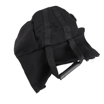 Fitness Sandbag with Handles for Weightlifting and Strength Training Empty Canvas Workout Power Bag (Black)