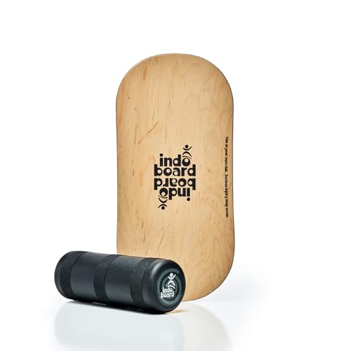 The Indo Board “Rocker” Model. - Balance Board with Roller. Balance Training for Core Strength, Stability & Athletic Performance - Surfing, Skateboarding, Snowboarding. Designed for Progression. - color: Natural