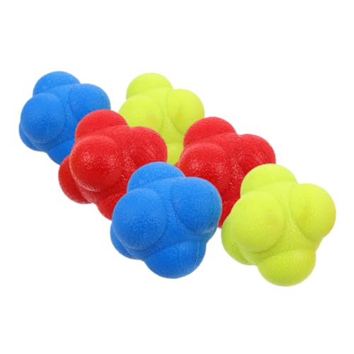 ibasenice 6pcs Agility Training Ball Hexagon Ball Hand Eye Coordination Training Hockey Equipment Fitness Reaction