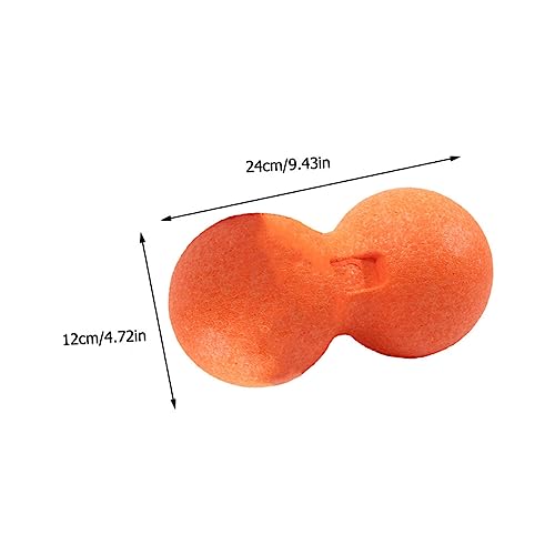 Deep Tissue Massage Ball Peanut Dual Mobility Massager for Muscle Relief and Trigger Point Therapy Orange Fitness Massage Tool for Neck Back Shoulders Feet Sciatica and Stress