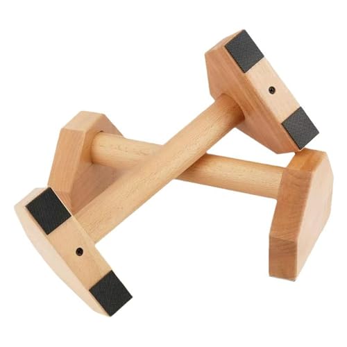 Push Up Handles for Floor 1 Pair 10 Inch Wooden Push Up Bar Heavy Duty Pushup Handles Non-slip Pushup Bar for Home Gym