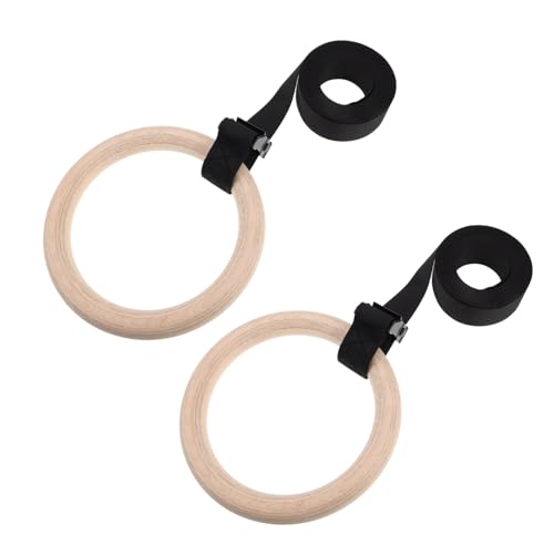 Wooden Gymnastics with Adjustable Straps Exercise for Home Gym Multifunctional Fitness Equipment for Strength Training and Calisthenics