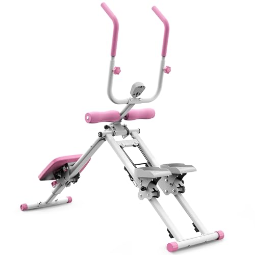Stair Stepper and Ab Machine 2-in-1 Folding Vertical Climber Exercise Machine & Ab Workout Equipment Quickly Switch, Home Gym Equipment for Full Body Cardio Workout, 300LBS Capacity