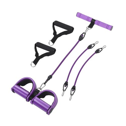 Mikinona High-Elasticity Foot Pedal Resistance Band with Upgraded Design for Sit-ups Abdomen and Full-Body Workouts Portable Lightweight Multifunctional Exercise Rope for Home and Travel