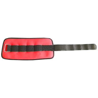 Fitvids Fully Adjustable Ankle Wrist Arm Leg Weights, 1-20LBS, Multiple Options - style: 5 lbs each (10-lb pair), Red