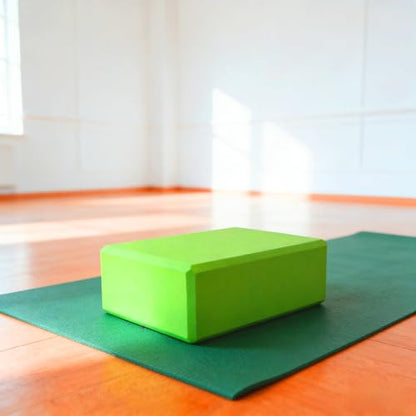 Non-Slip High Density Yoga Foam Blocks for Balance and Support During Yoga Pilates and Meditation GREEN