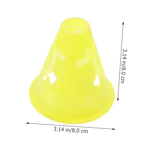 Toddmomy Skating Sign Bucket Practice Cones Small Traffic Cones Training Cones Play Cones Plastic Cones Sports - color: Yellow