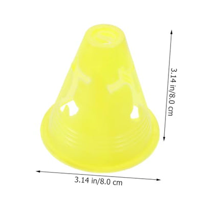 Toddmomy Skating Sign Bucket Practice Cones Small Traffic Cones Training Cones Play Cones Plastic Cones Sports - color: Yellow