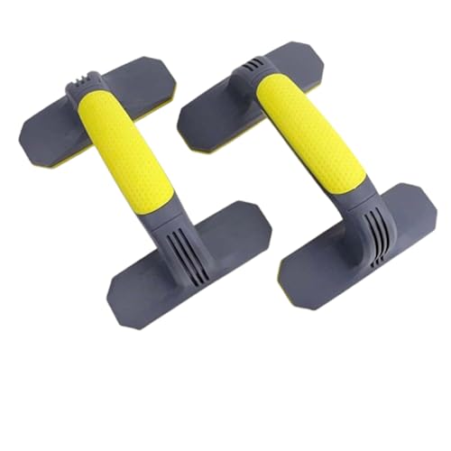 Push Up Bar Detachable Portable Lightweight Pushup Handles with Non-Slip Base & Ergonomic Grips for Home Gym Workout Chest, Arms, Abs - color: Yellow