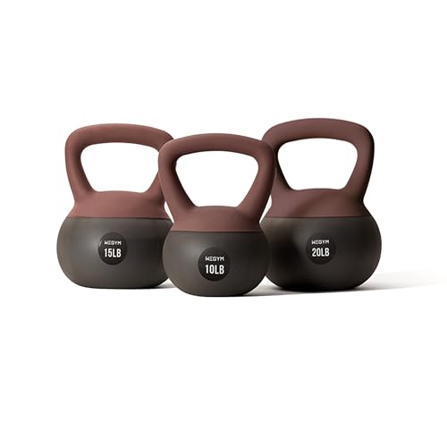WeGym Soft Kettlebells and Kettlebell Sets for Home Strength Training - color: Pink-3 PCS, style: 10+15+20LB