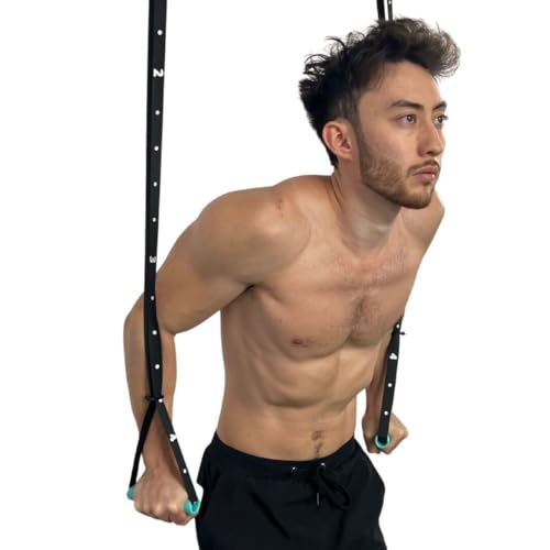 Kensui NanoBars V2 - Portable Suspension Trainer, 600 lb Max Load | Stable and rotating handle modes support pull ups, rows, dips, curls and full body training with natural wrist movement. - color: Black