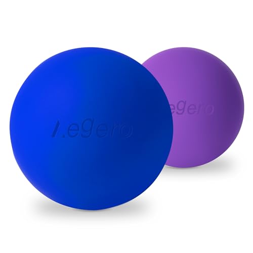 Massage Lacrosse Balls for Myofascial Release,Yoga Deep Tissue Massage,Trigger Point Therapy and Foot Plantar Fasciitis,Muscle Soreness Massager Ball (2Pack,Deep Blue and Purple) - color: Deep Blue /Purple