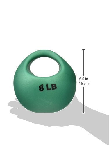 CanDo 10-3293 One Handle Medicine Ball, 8 lb, Green - size: 8 lbs