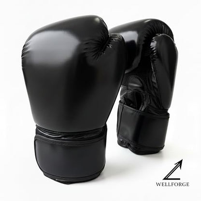 Wellforge Boxing Gloves 10oz/12oz for Training – Durable Premium Synthetic Leather Gloves with Pre-Molded Foam Padding and Secure Wrist Support for Sparring & Workouts - size: 10oz