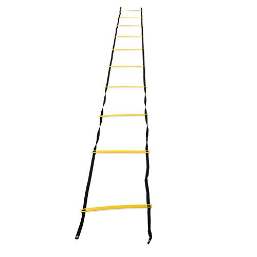 RiToEasysports Speed Training Ladder, Speed Training Ladder Footwork Exercise Tackle for Football Soccer Sports (Yellow) Soccer Training Equipment