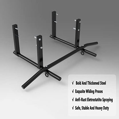 Wall Mounted Pull Up Bar, Steel Heavy Duty Exercise Bar with Grommets, Sandbag Swing Resistance Band Hanging Horizontal Bar, Load 661lbs