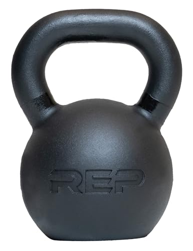 REP Fitness Kettlebell Set and Singles, 4kg to 24kg, 9lb to 53lb Weight Range, Cast Iron, Strength Exercise Training, Home Gym, Power Workout Equipment, Free Weights, Dumbbell Alternative - style: 22 kg