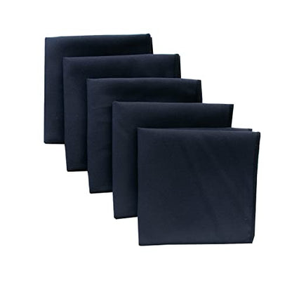 Unisex Sweat Absorbing Microfiber Handkerchiefs Quick Dry Sport Gym Towels 5 Pack - color: Black