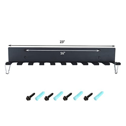 Gym Storage Rack Resistance Band Rack Wall Mount Barbell Rack Heavy Duty Home Gym Storage Rack for Gym Equipment, Exercise Bands, Lifting Belts and Jump Ropes, Gym Accessories