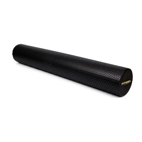 Foam Roller for Muscle Massage, Stiff Back Pain Relief, Physical Therapy, Deep Tissue, Exercise Equipment for Home Gym, Stress, Yoga, Pilates for the Fit Citizen (Black, XL 36 x 6 inches) - size: Extra Large 36 x 6 Inch
