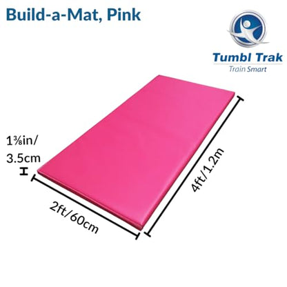 Tumbl Trak Build-A-Mat for Gymnastics, Cheer, Dance, and Fitness - color: Pink, size: 2Ft x 5Ft x 1-3/8In