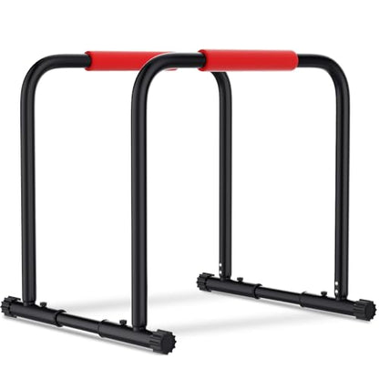Dip Bar Station, 1100LBS Heavy-Duty Adjustable Height & Width Parallel Bars with Dual Inner Connectors ltra-Stable Settings & Non-Slip Feet for Home Gyms, Upper Body & Core Training