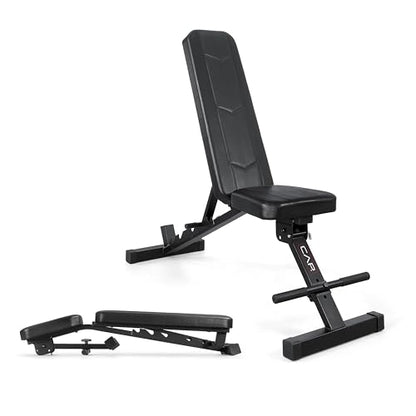 CAP Barbell Adjustable Training Utility Weight Bench | Foldable Multi-Position Incline/Flat Bench with 6 Backrest Settings, Thick Padding & 600 LB Capacity | Home Gym Workout Bench