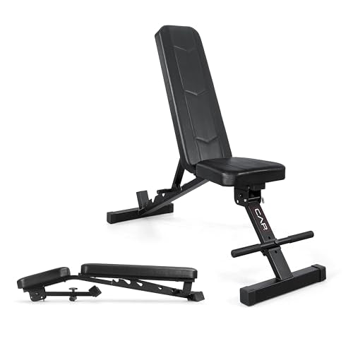 CAP Barbell Adjustable Training Utility Weight Bench | Foldable Multi-Position Incline/Flat Bench with 6 Backrest Settings, Thick Padding & 600 LB Capacity | Home Gym Workout Bench