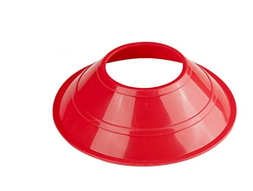 1 Stop Soccer Set of 10 Agility Disc Cones Perfect - color: Red