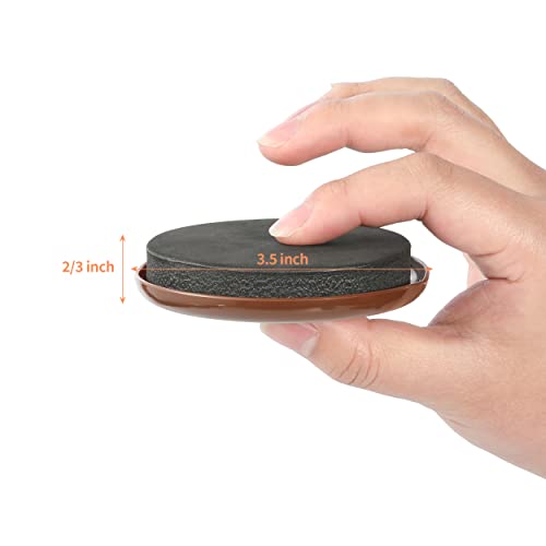 Furniture Sliders, 20pcs-3 1/2” Furniture Sliders for Carpet, Furniture Pads Hardwoods Floors, Heavy Duty Furniture Movers Sliders, Reusable Furniture Moving Pads, Floor Protectors for Carpet - size: 20pcs Brown 3.5"