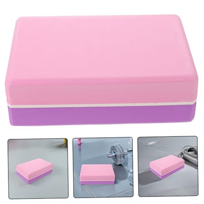 2pcs Yoga Blocks High Density Eva Foam Non-slip Surface Beveled Edges Supportive Gym Blocks for Pilates Meditation Balance Stability Beginners Workout Equipment